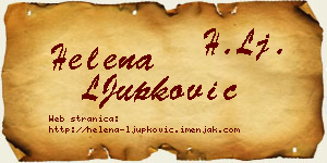 Helena LJupković vizit kartica